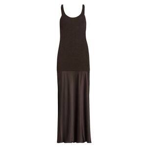 Christopher Esber 'Monument' Black Cashmere Cami Maxi Dress Size S